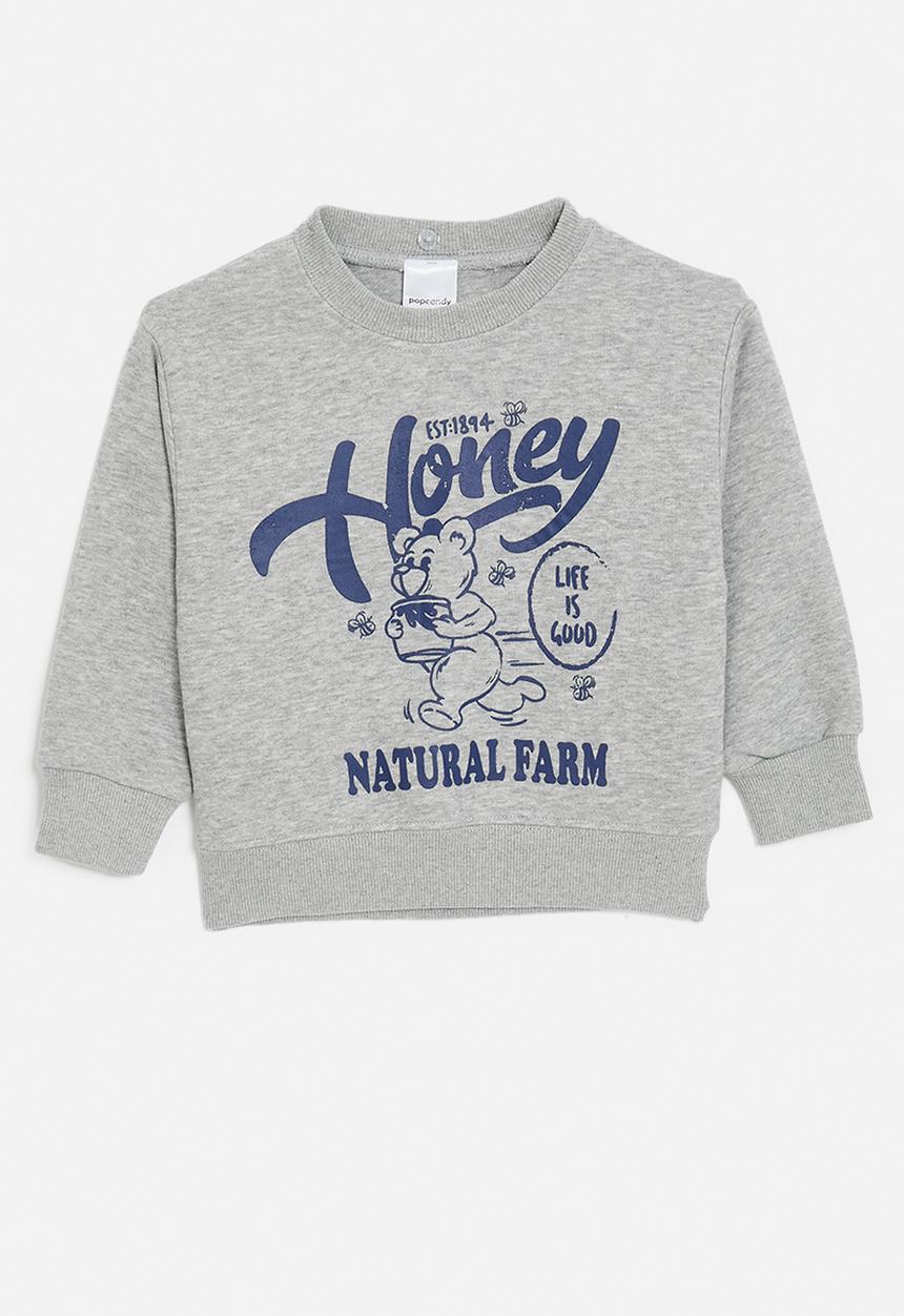 Pop Candy - Sweatshirt with detachable collar - grey & blue