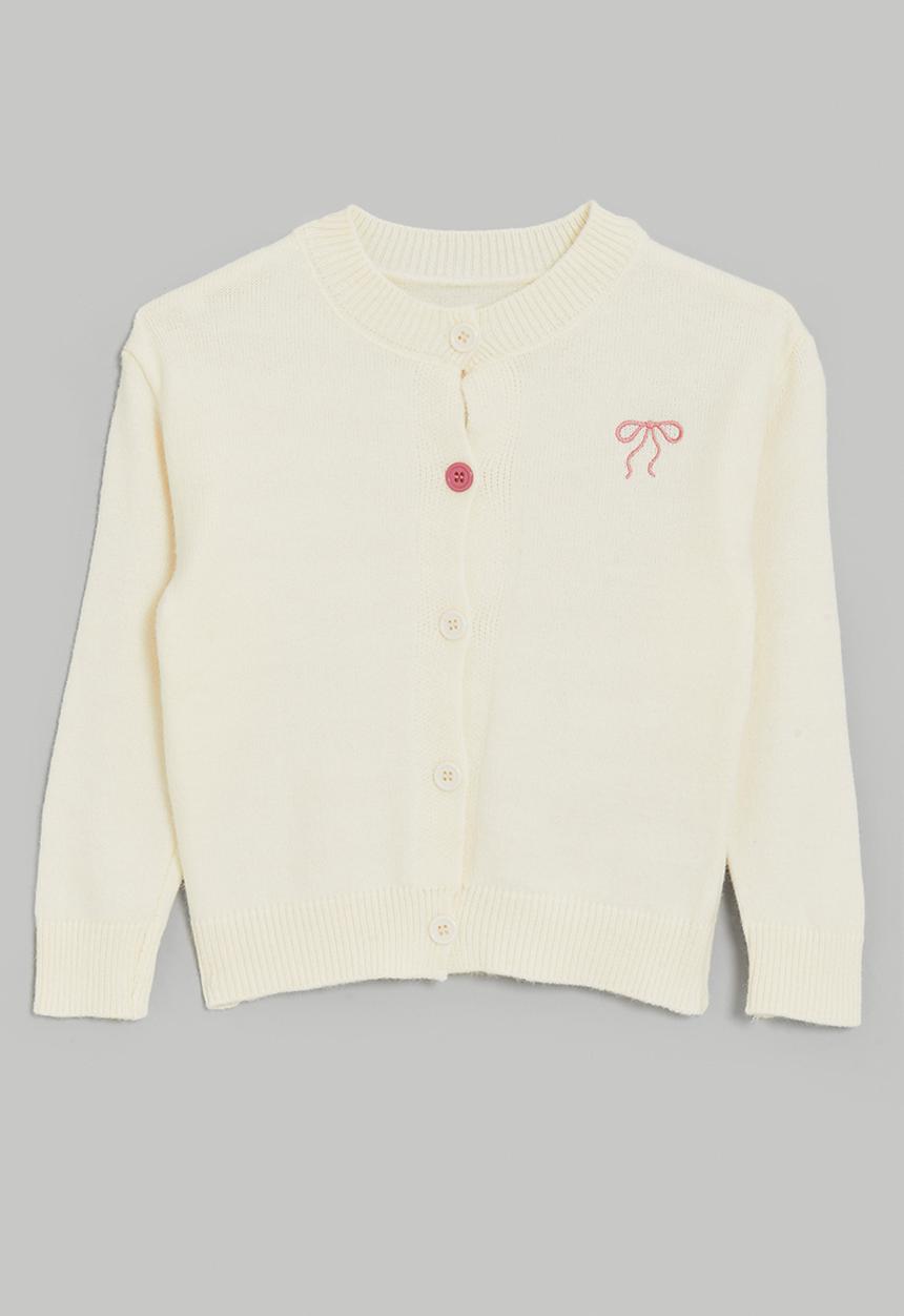 Pop Candy - High-neck cardigan - cream/pink