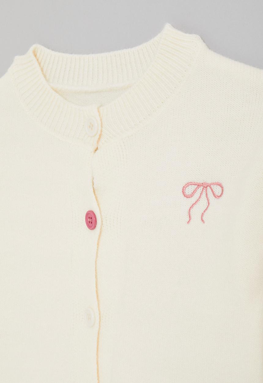 Pop Candy - High-neck cardigan - cream/pink