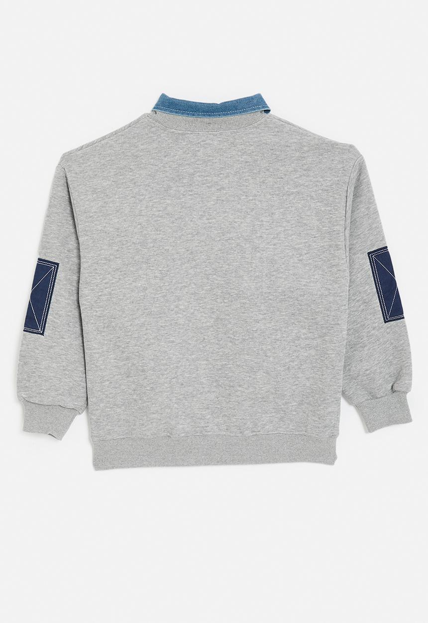 Pop Candy - Sweatshirt with detachable collar - grey