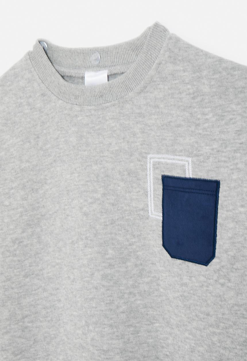 Pop Candy - Sweatshirt with detachable collar - grey