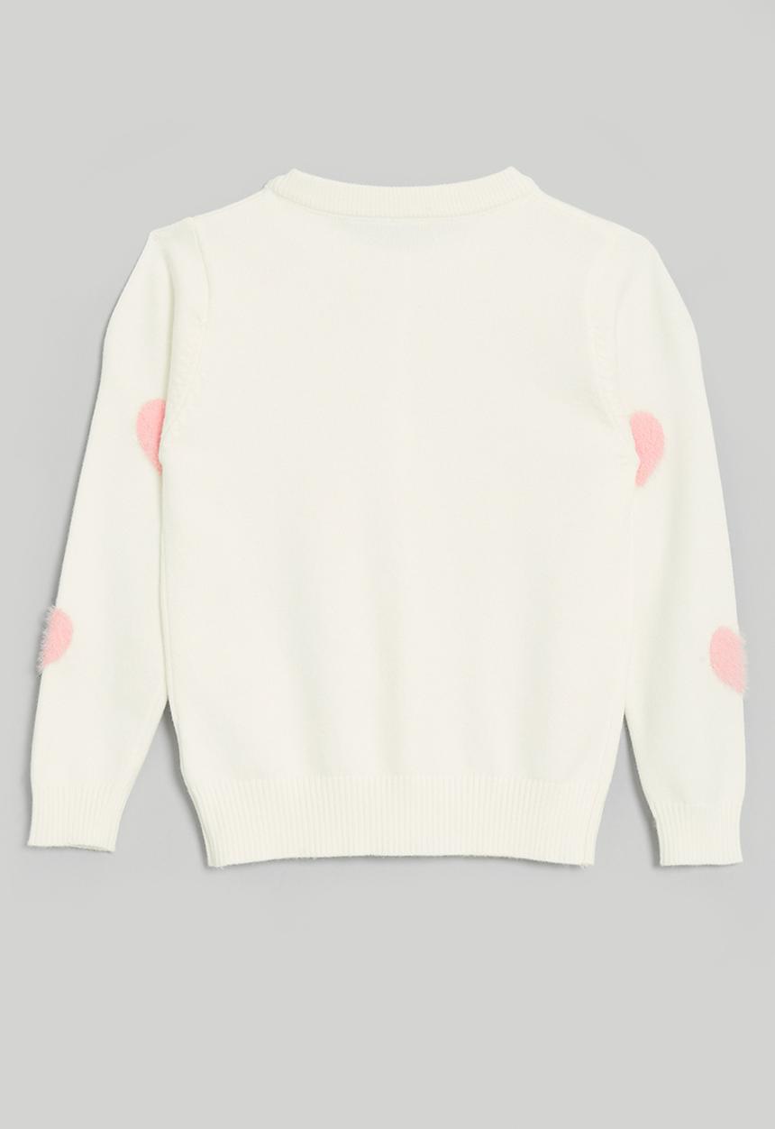 Pop Candy - Button down cardigan - white/pink hearts