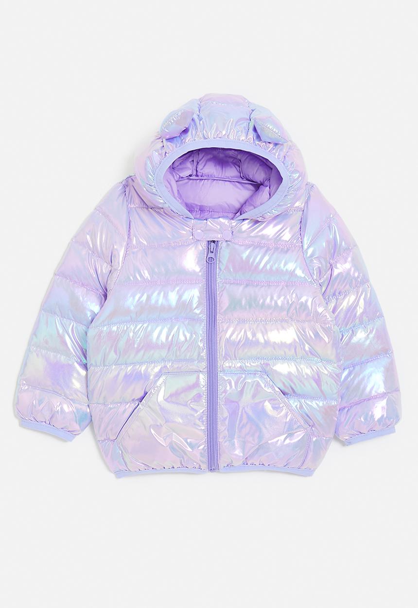 Pop Candy - Puffer with bear ears - purple shimmer