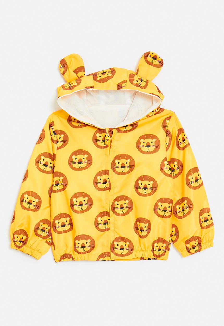 Pop Candy - Rain jacket with ears - light amber/lion aop