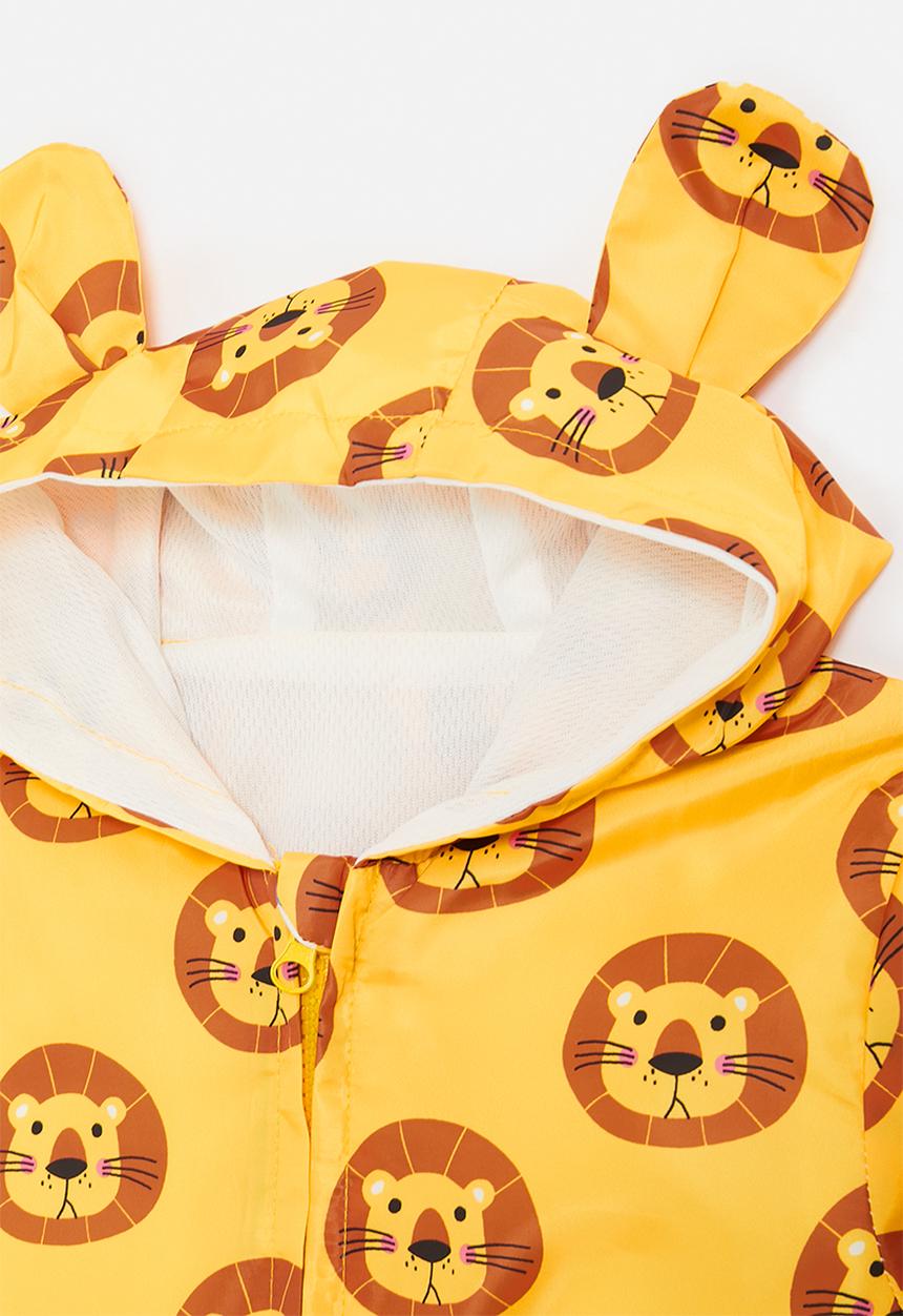 Pop Candy - Rain jacket with ears - light amber/lion aop