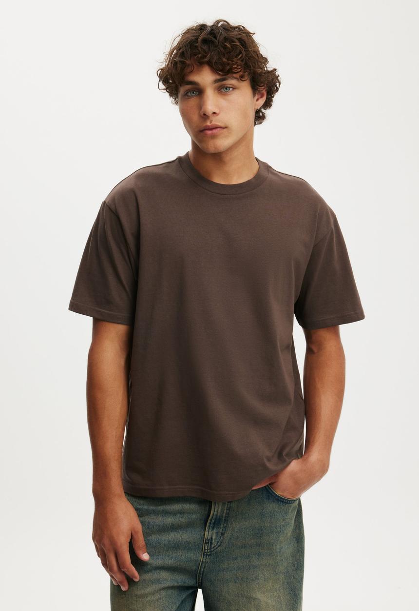 Cotton On - Everyday Fit T-shirt - Washed Chocolate