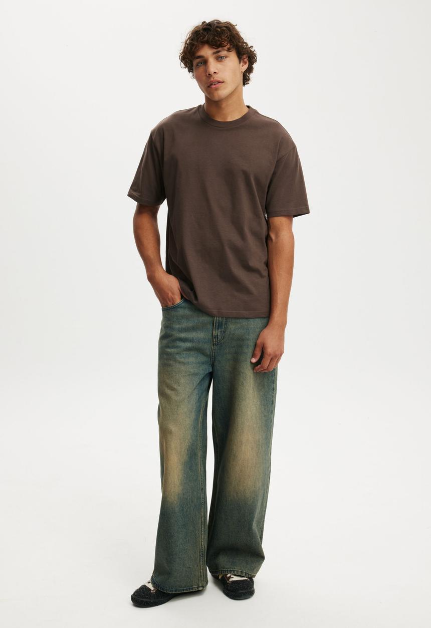 Cotton On - Everyday Fit T-shirt - Washed Chocolate