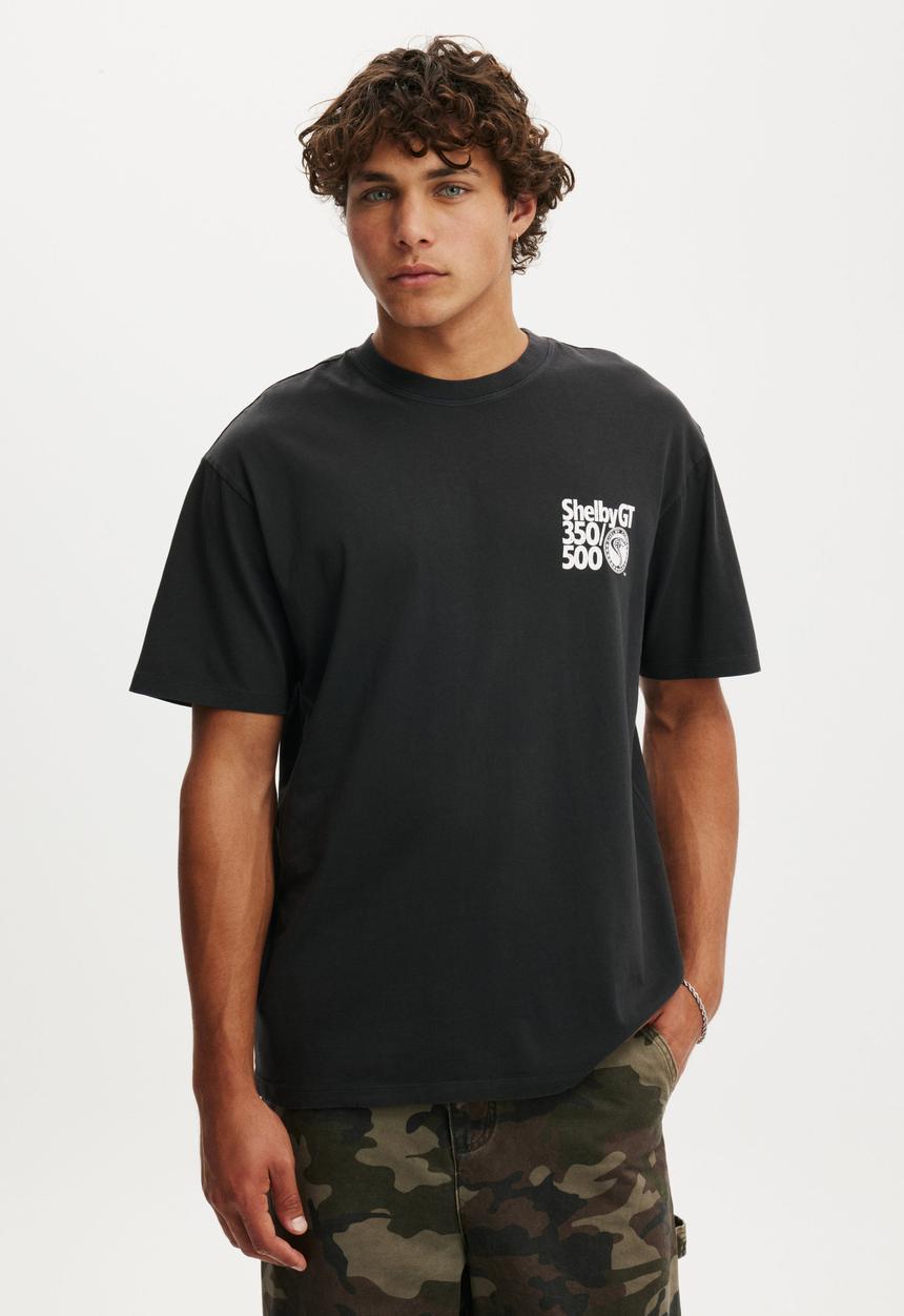 Cotton On - Loose Fit License T-shirt - Lcn She Washed Black/Shelby - GT 350/500