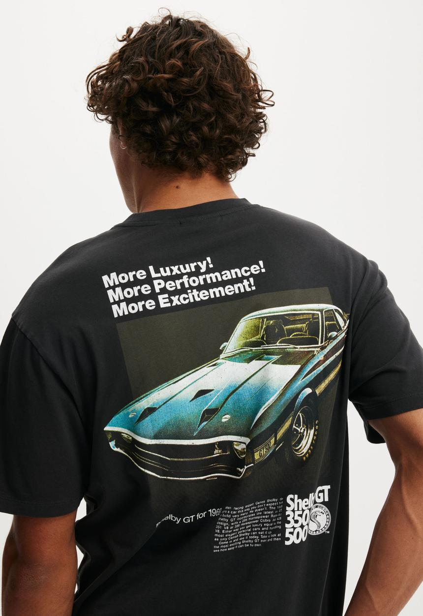 Cotton On - Loose Fit License T-shirt - Lcn She Washed Black/Shelby - GT 350/500