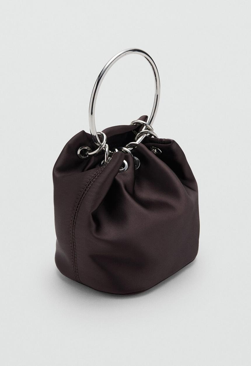MANGO - Loile handbag - dark brown