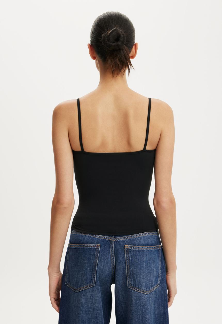 Cotton On - Hold Me Cami - Black
