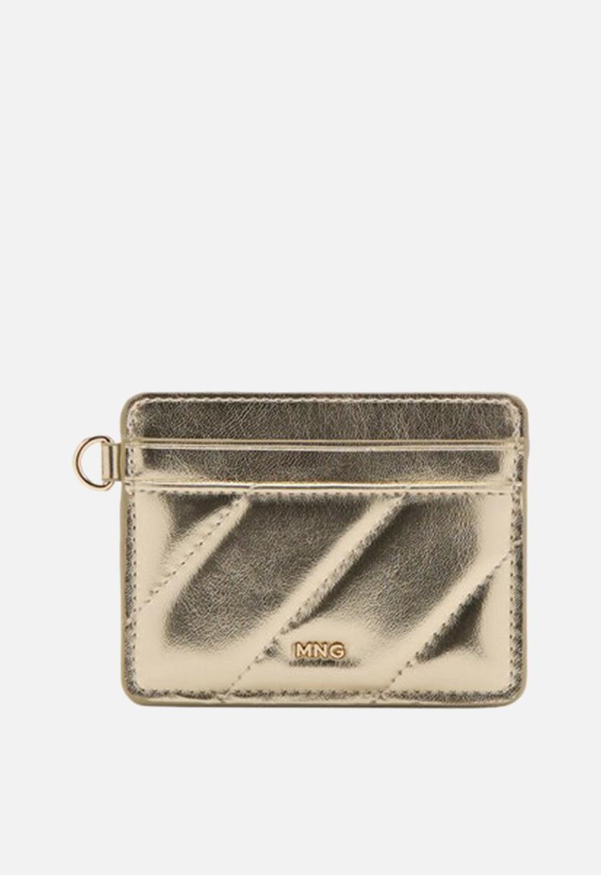 MANGO - Diagonal card holder - gold
