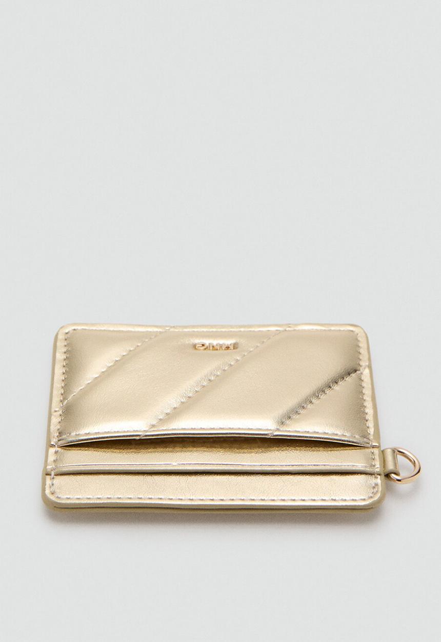 MANGO - Diagonal card holder - gold