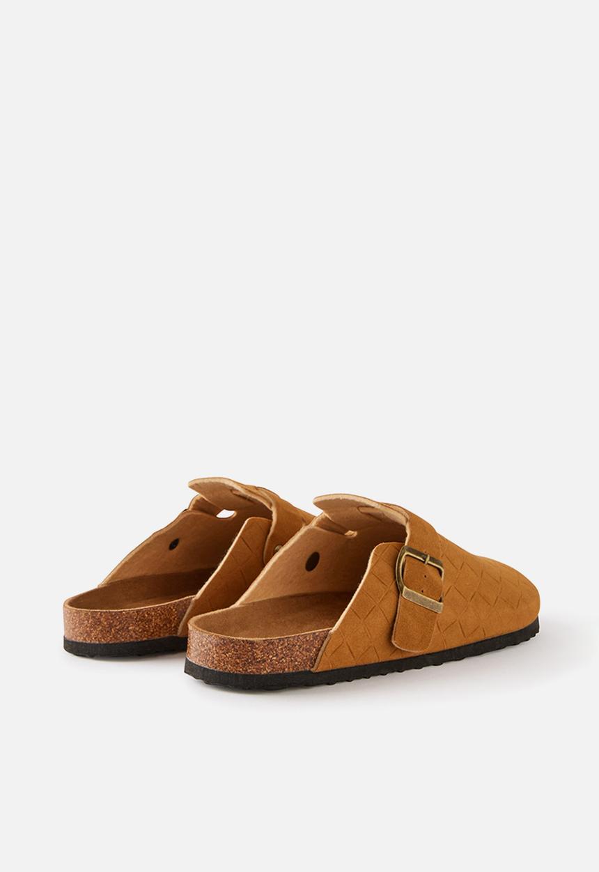 Cotton On - Rex buckle mule - tan woven