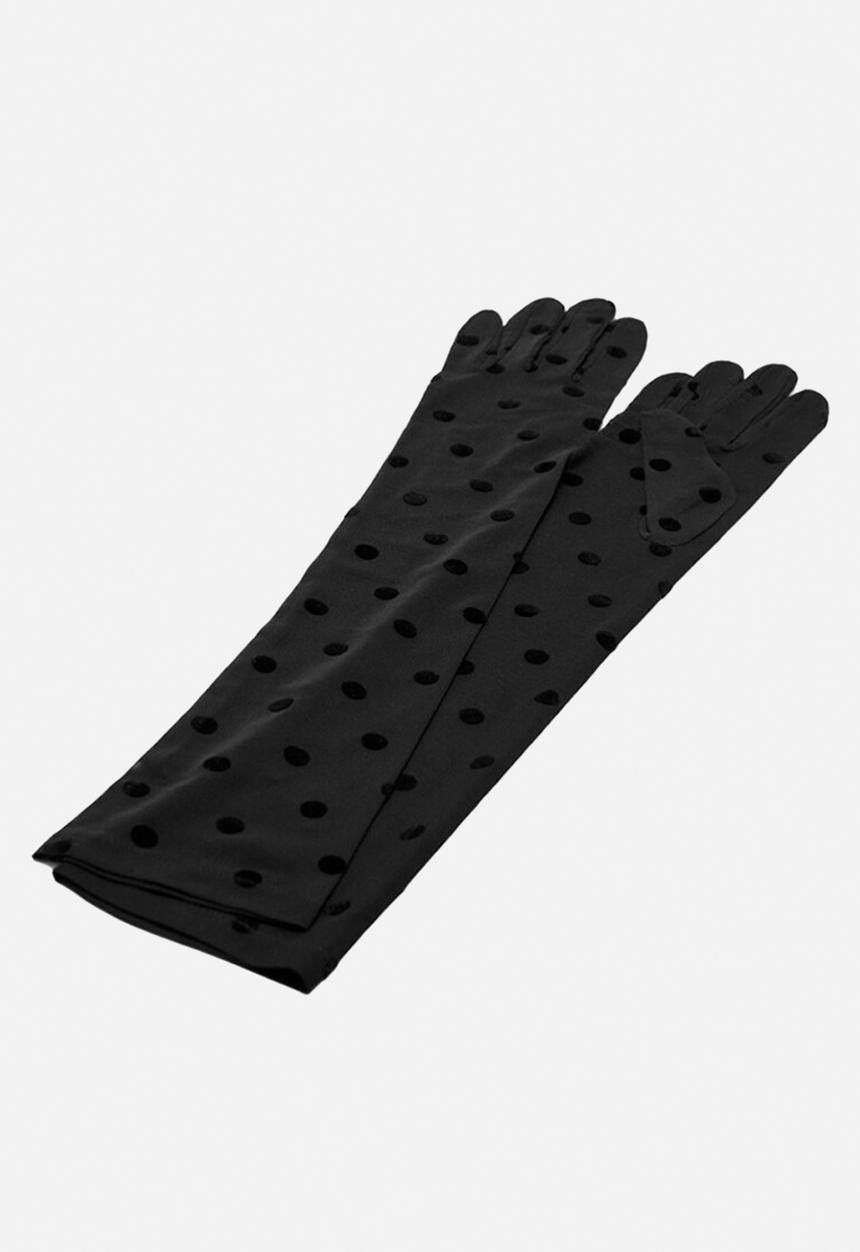 MANGO - Dots gloves - black