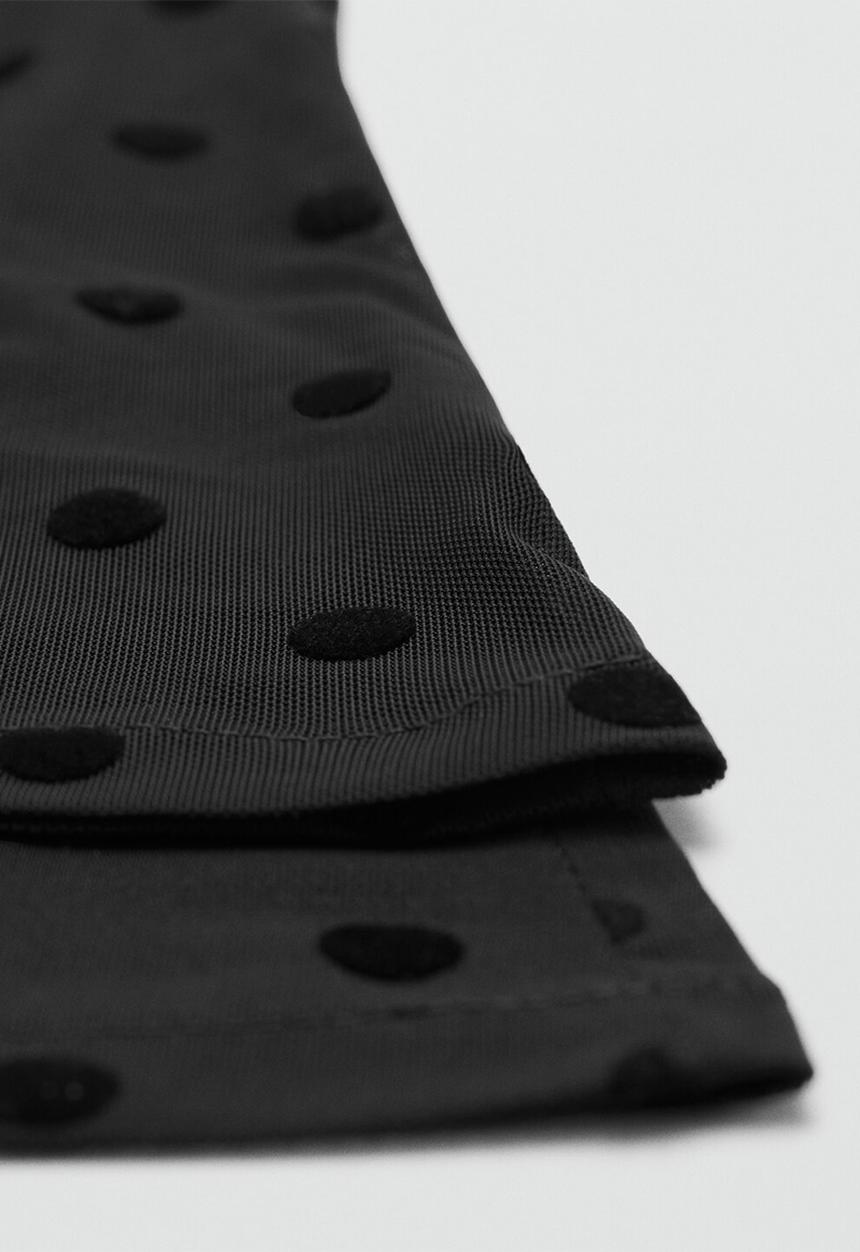 MANGO - Dots gloves - black