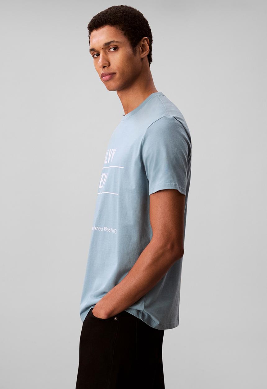 Calvin Klein - Short sleeve 30S Eu Calvin Klein Ny Graphic Tee - Smoke Blue