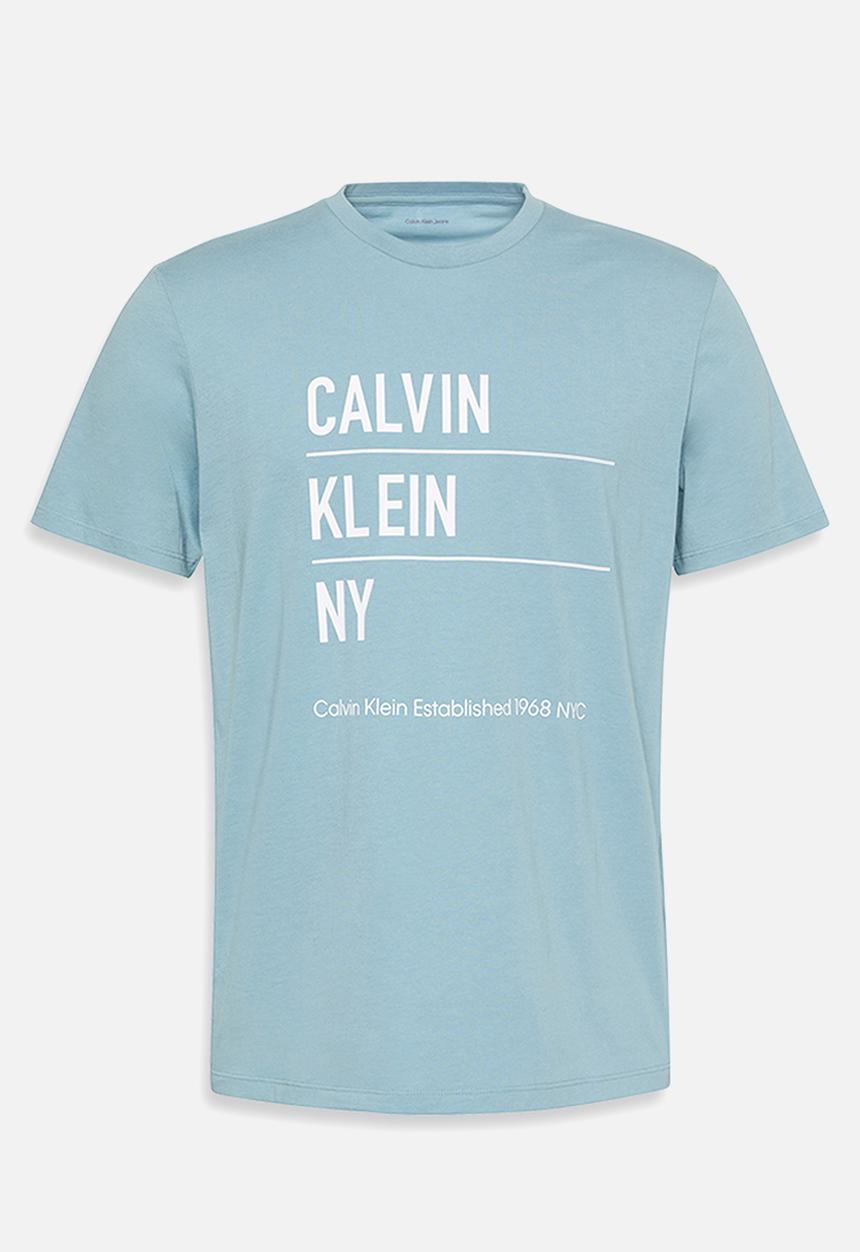 Calvin Klein - Short sleeve 30S Eu Calvin Klein Ny Graphic Tee - Smoke Blue