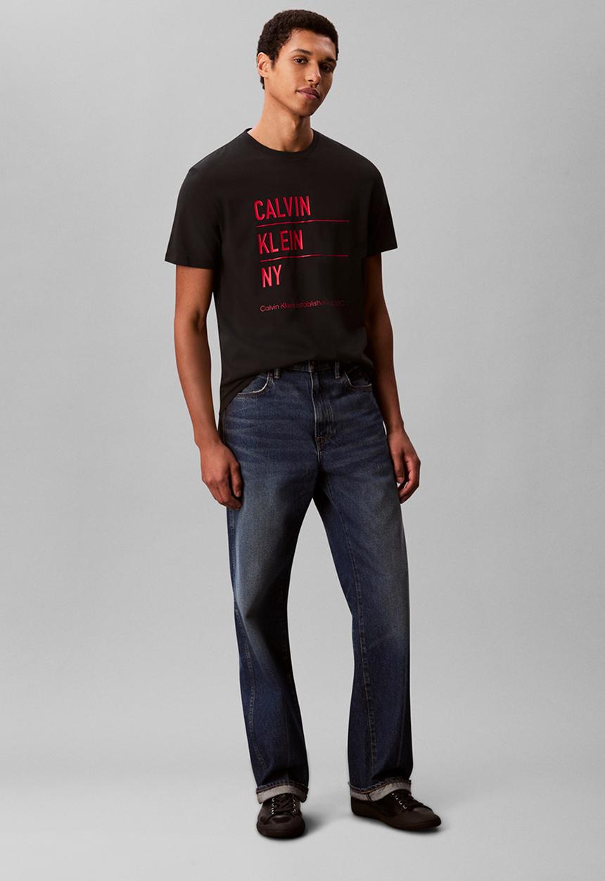 Calvin Klein - Short sleeve 30S Eu Calvin Klein Ny Graphic Tee - Black