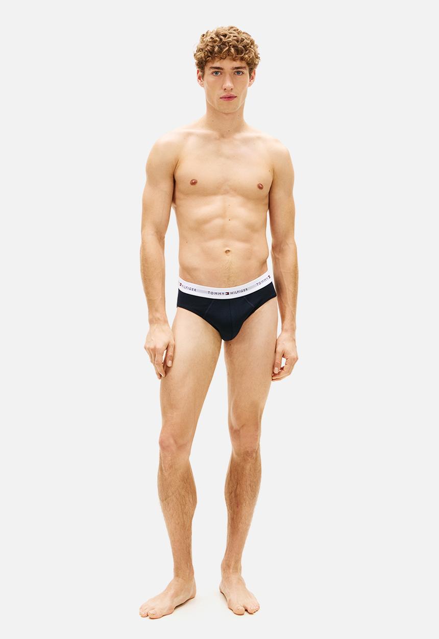 Tommy Hilfiger - 3P Brief Dtm - Desert Sky/Primary Red/White