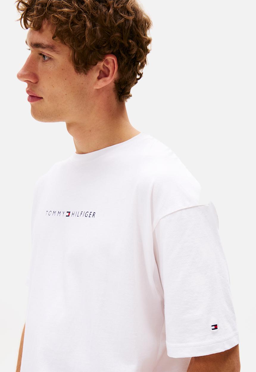 Tommy Hilfiger - Ss Tee Cont. Logo - Th Optic White