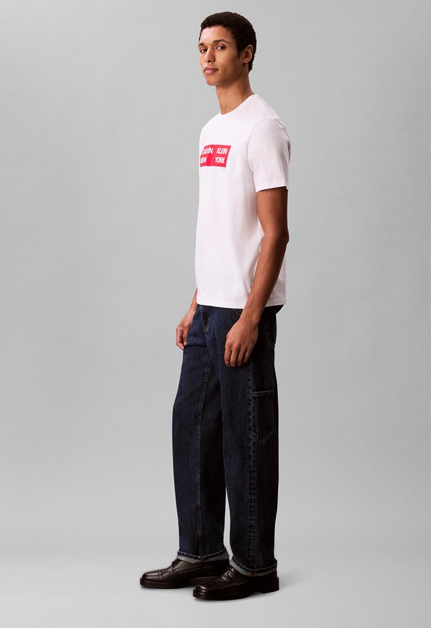 Calvin Klein - Short sleeve 30S Eu Ckny Box Graphic Tee - Brilliant White