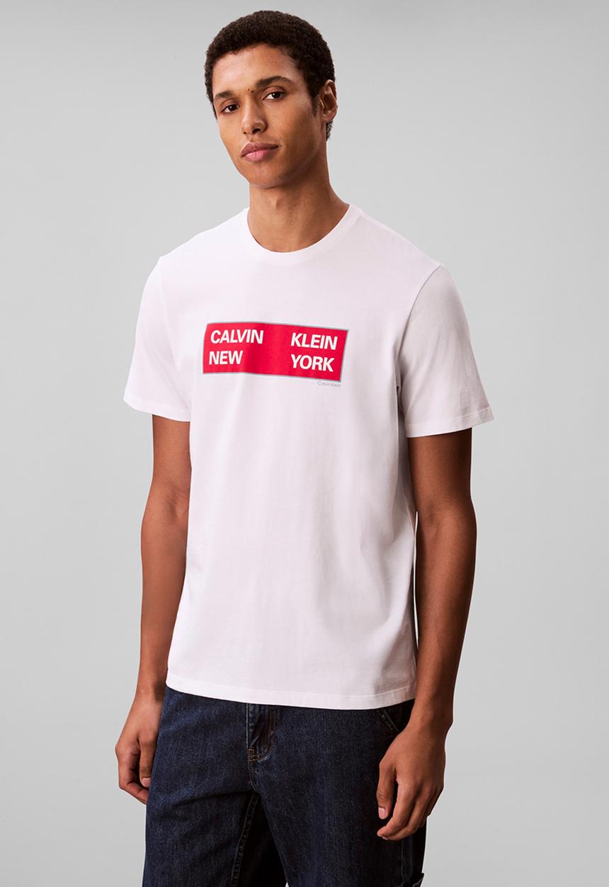 Calvin Klein - Short sleeve 30S Eu Ckny Box Graphic Tee - Brilliant White