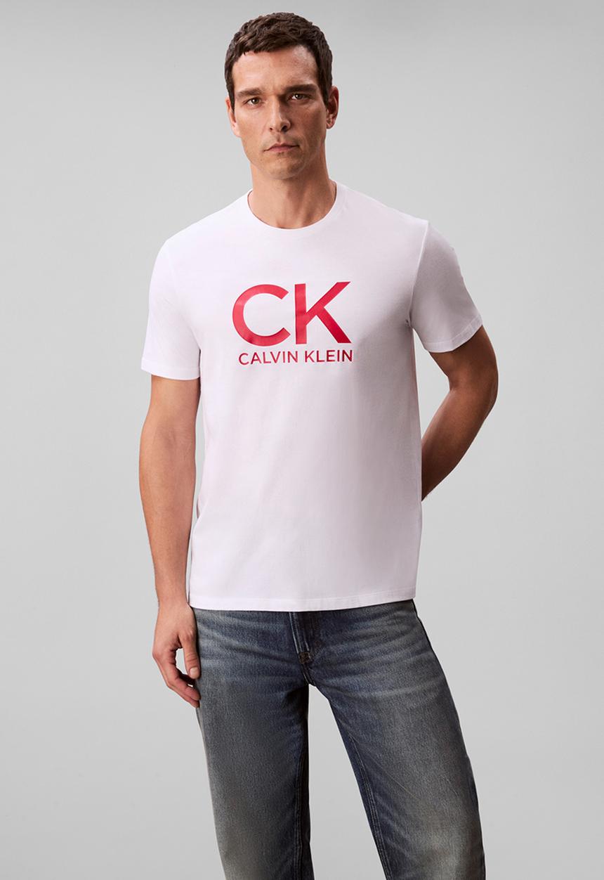 Calvin Klein - Short sleeve 30S Eu Ck Calvin Graphic Tee - Brilliant White