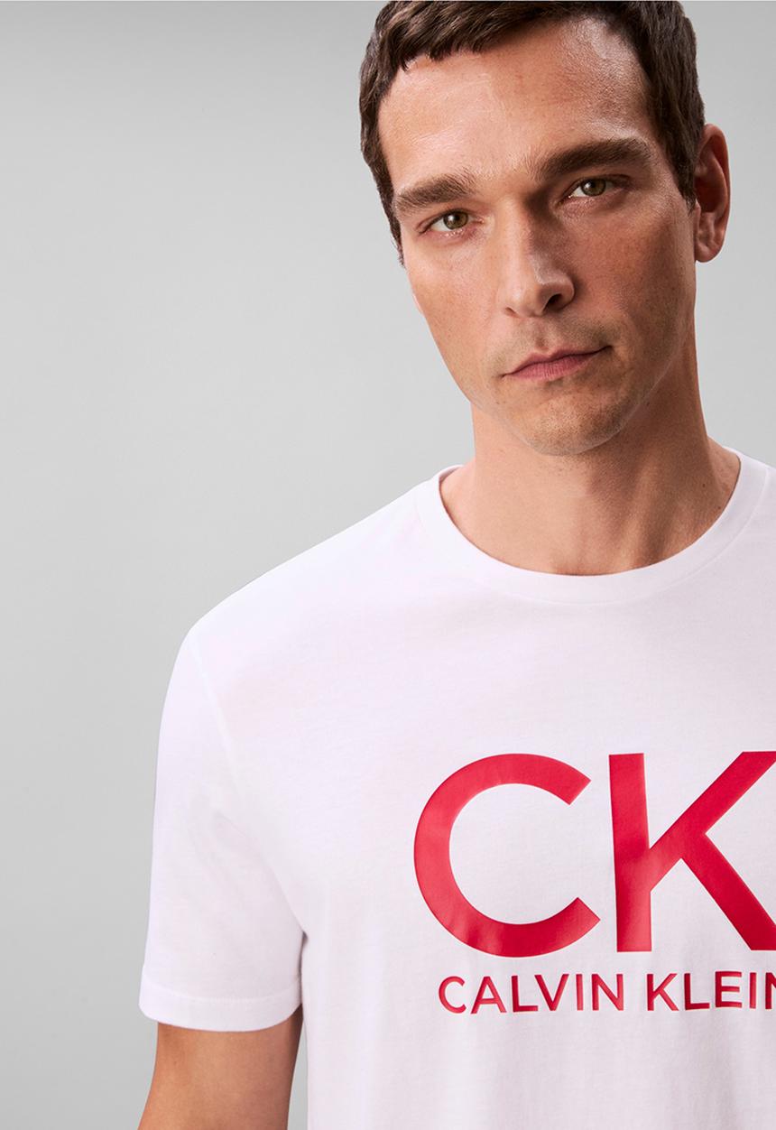 Calvin Klein - Short sleeve 30S Eu Ck Calvin Graphic Tee - Brilliant White