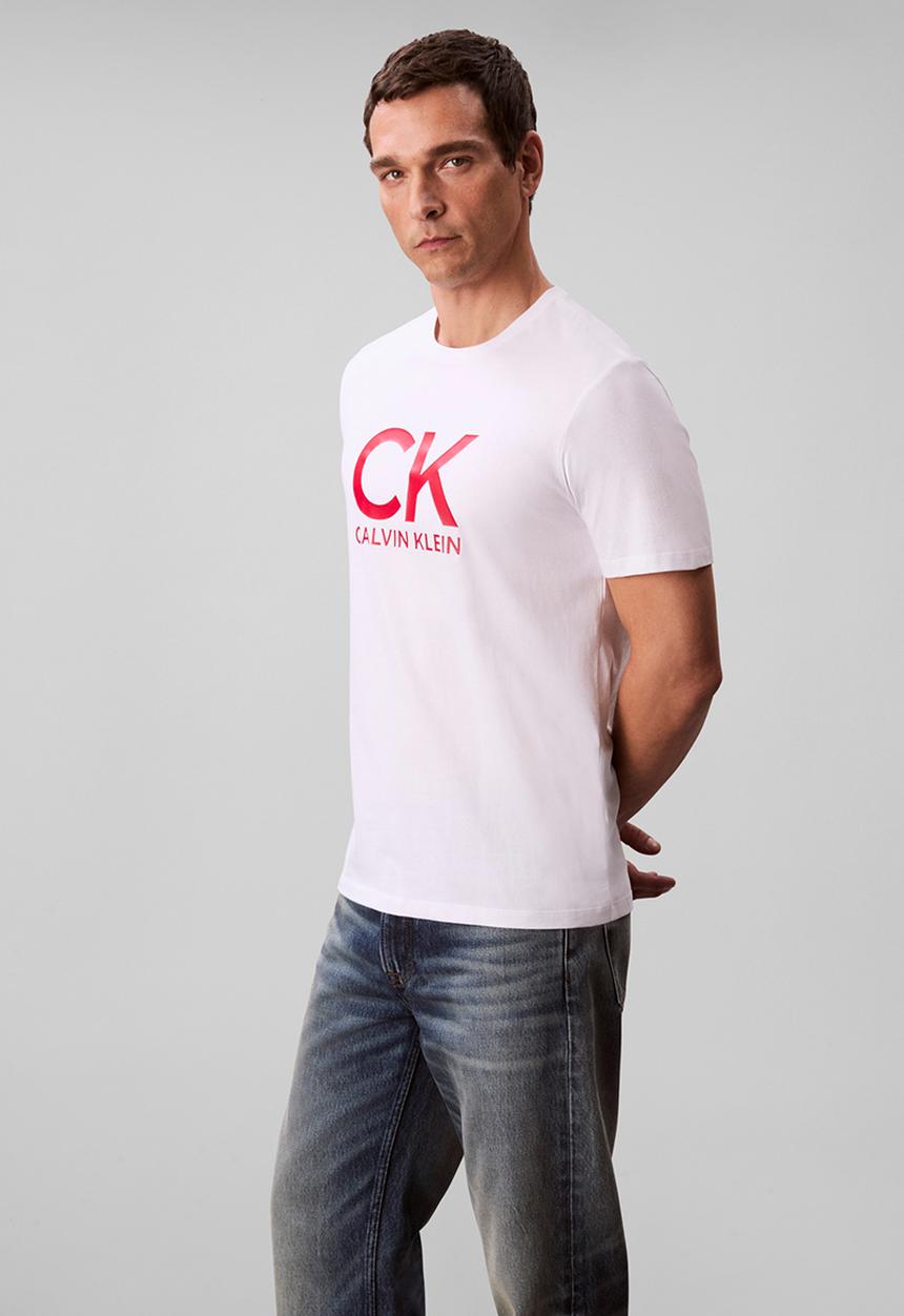 Calvin Klein - Short sleeve 30S Eu Ck Calvin Graphic Tee - Brilliant White