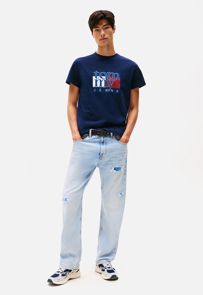 Tommy Hilfiger - Tjm Slim Rwb Flag Tee Ext - Dark Night Navy