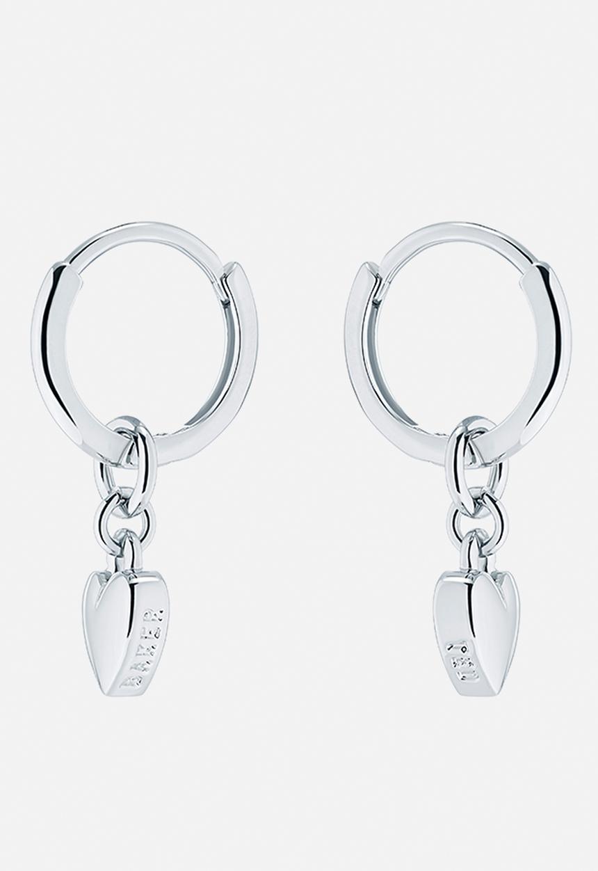 Ted Baker - Harrye tiny heart huggie earrings-silver