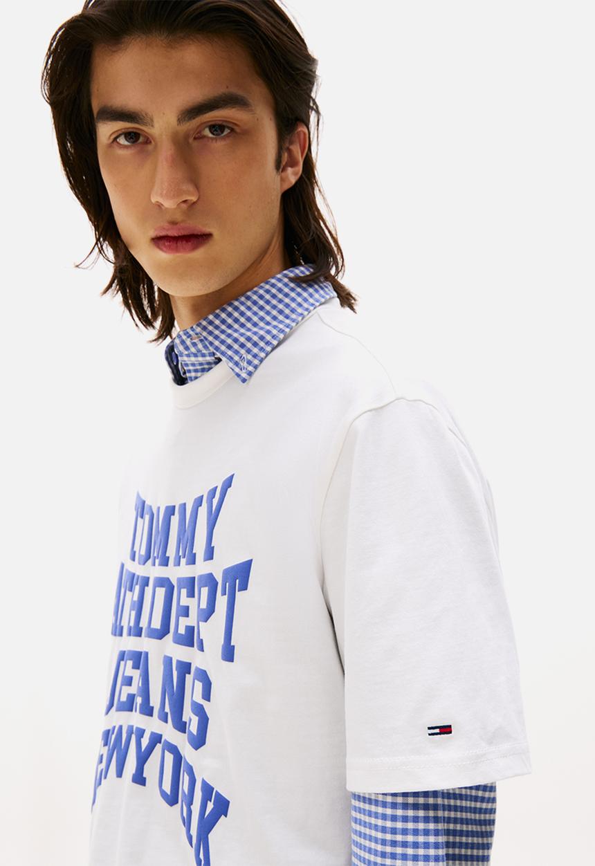 Tommy Hilfiger - Tjm 90S Varsity Tee - Ecru