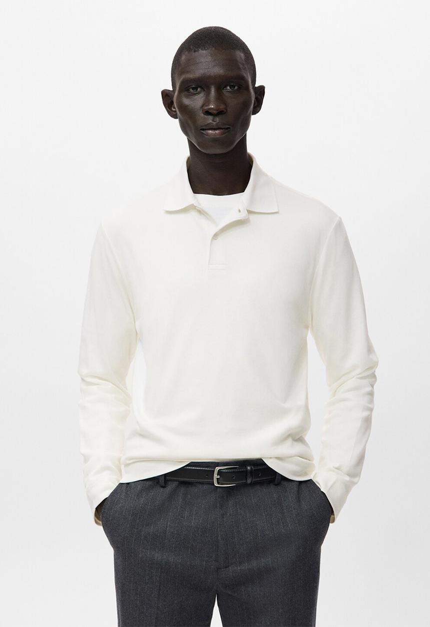 MANGO - Polo Shirt Garethp - White