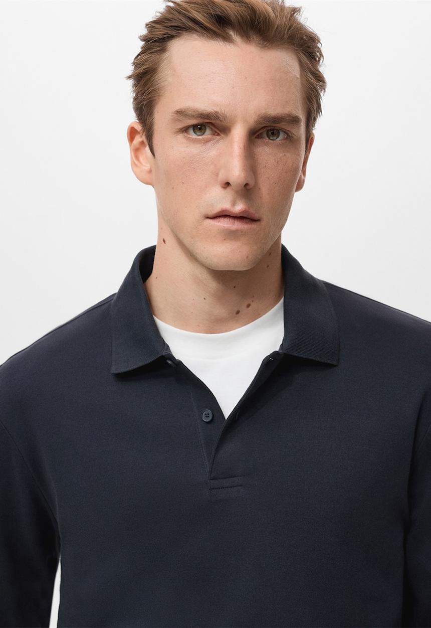 MANGO - Polo Shirt Garethp - Navy