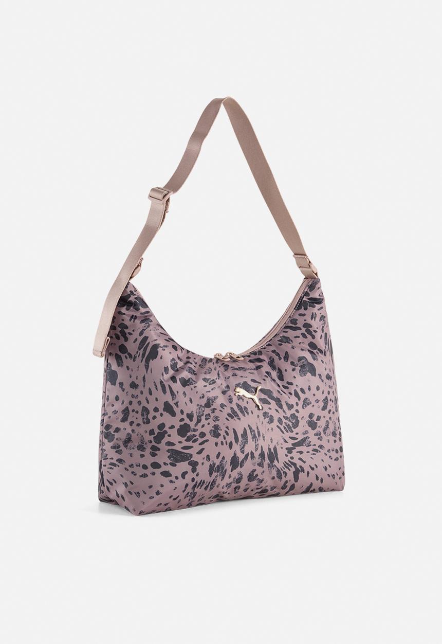 Pop slouchy hobo bag- sandstone-animal aop