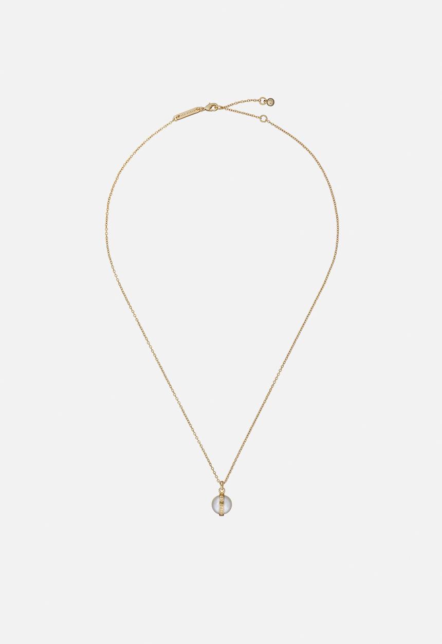 Ted Baker - Perreti logo pearl pendant necklace-gold