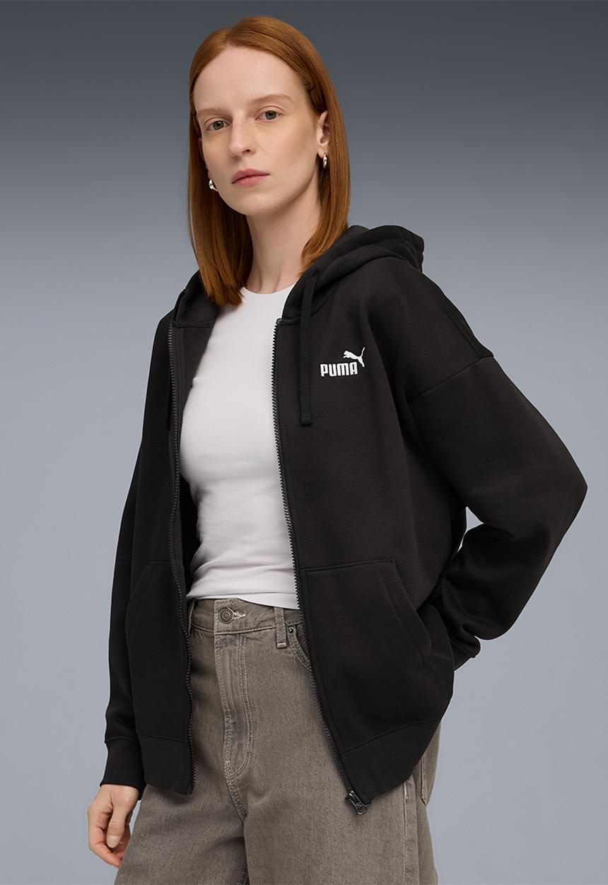 PUMA - Ess Small No. 1 Logo Comfort Full-Zip Ho - Puma Black
