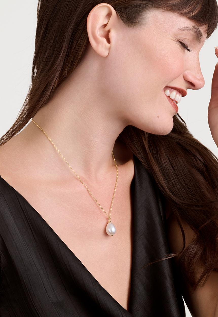 Ted Baker - Parmlia pearl drop pendant necklace-gold