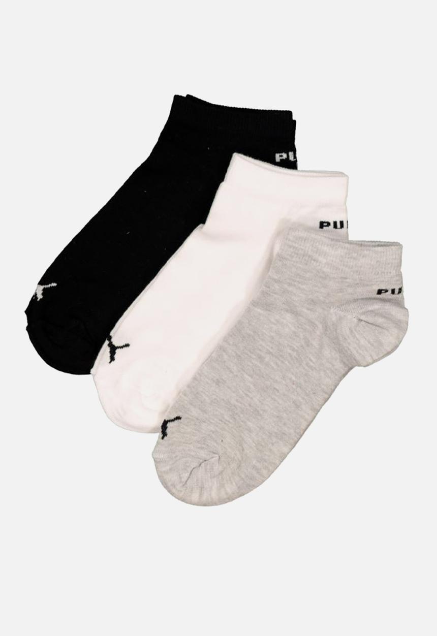PUMA - Ladies 3pk low cut socks - black/white/grey melange