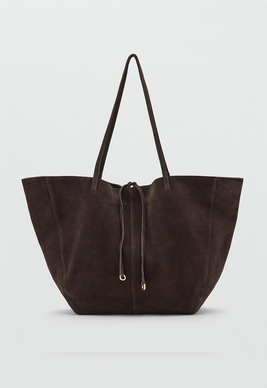 MANGO - Mandri tote bag - dark brown