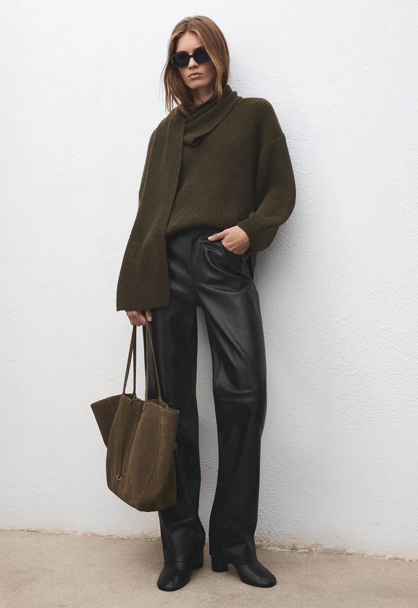MANGO - Mandri tote bag - khaki