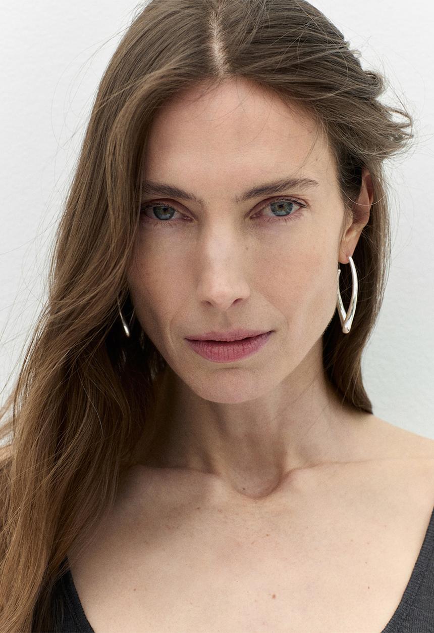 MANGO - Julia earrings - silver