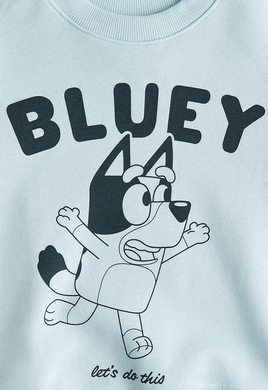 H&M - Printed sweatshirt - light blue bluey 