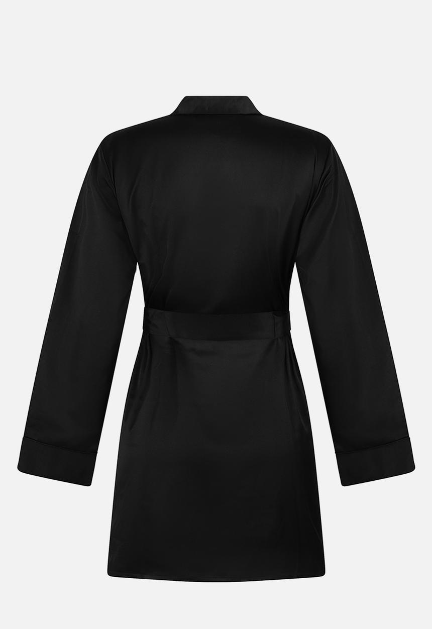 Hunkemoller - Kimono satin - black