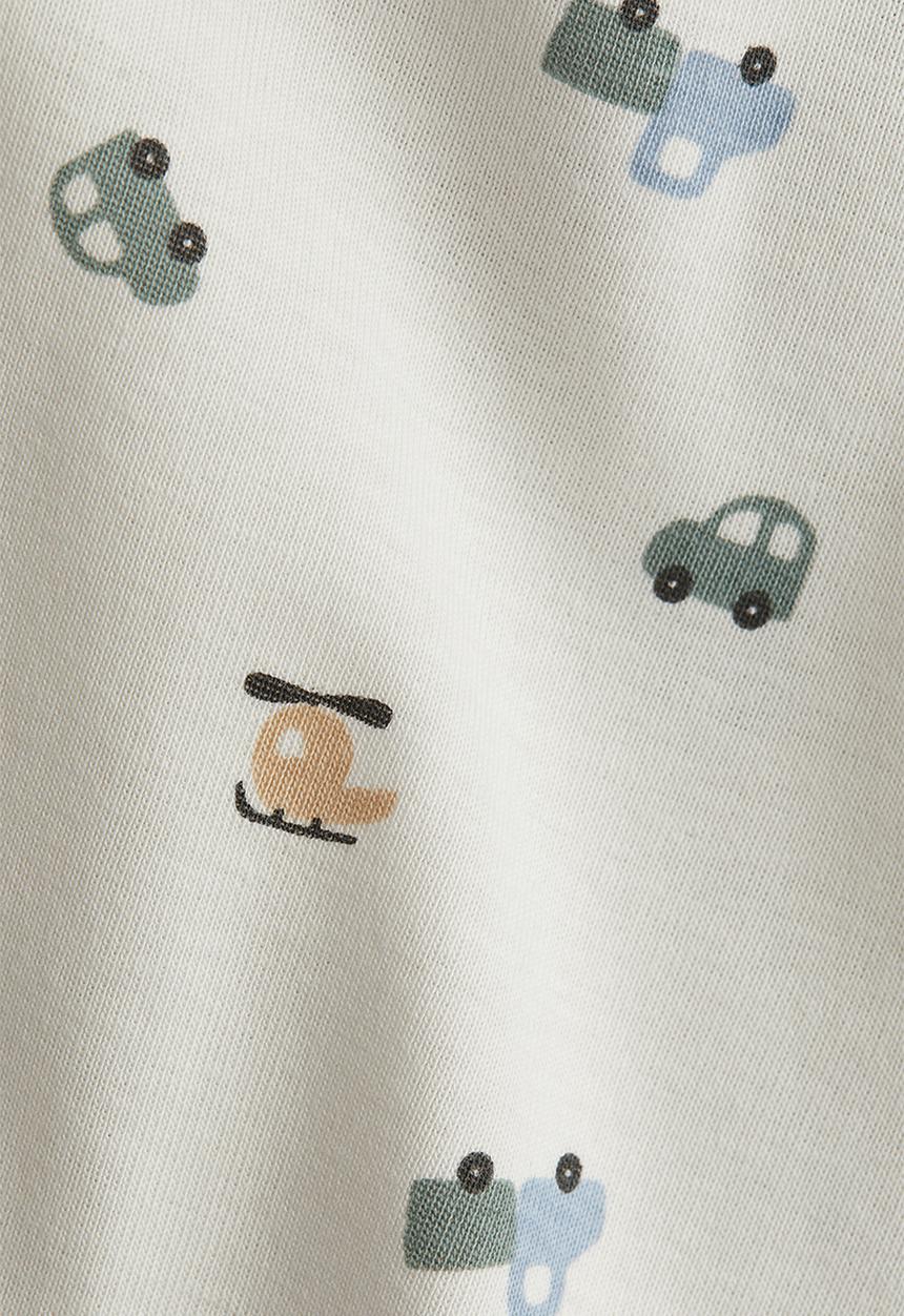 H&M - 2-Pack long-sleeved bodysuits - dusty green vehicles