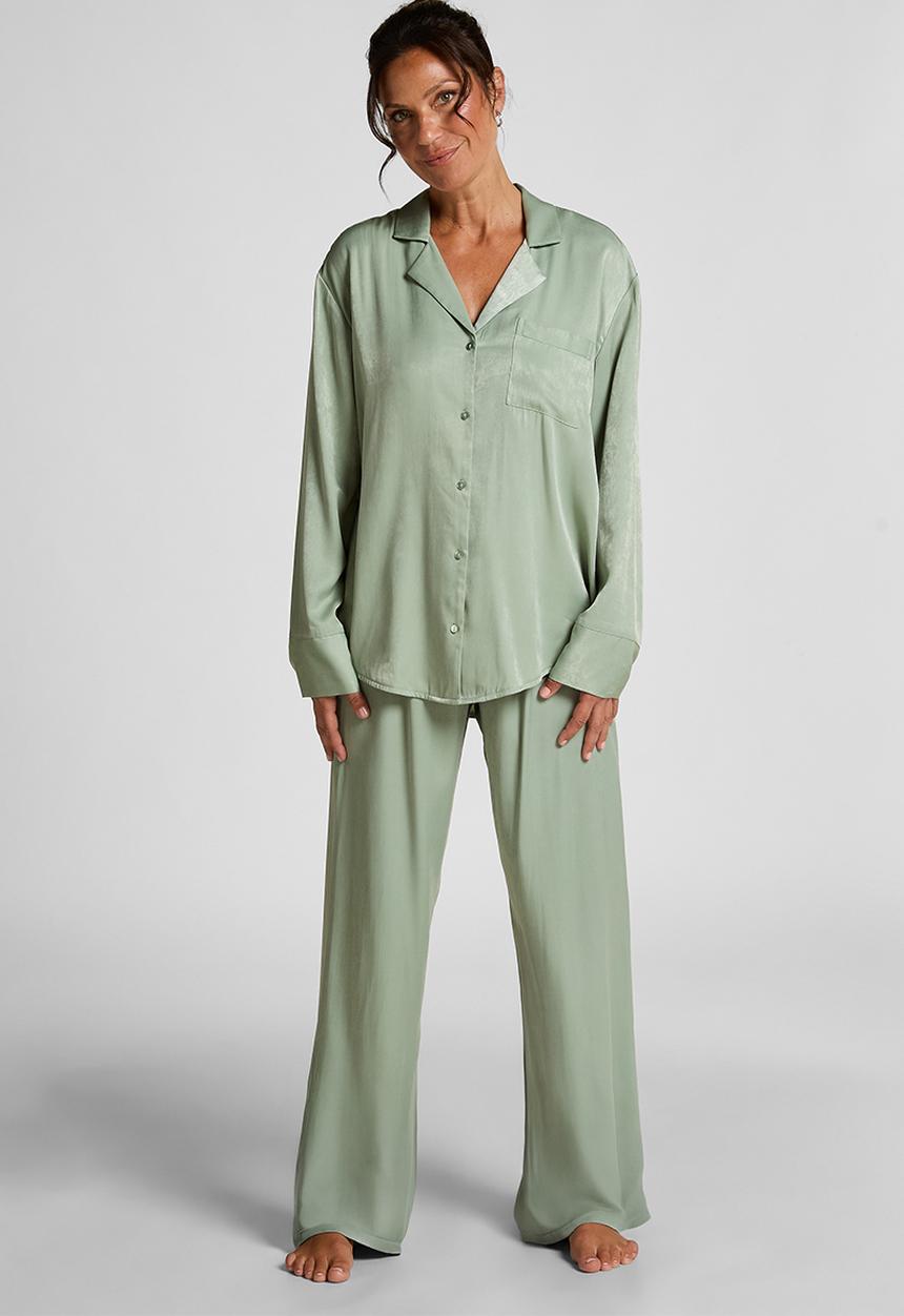 Hunkemoller - Pant satin ayla - iceberg green