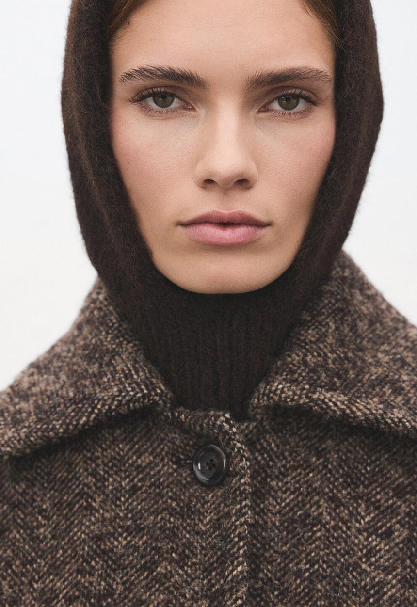MANGO - Ava beanie- dark brown