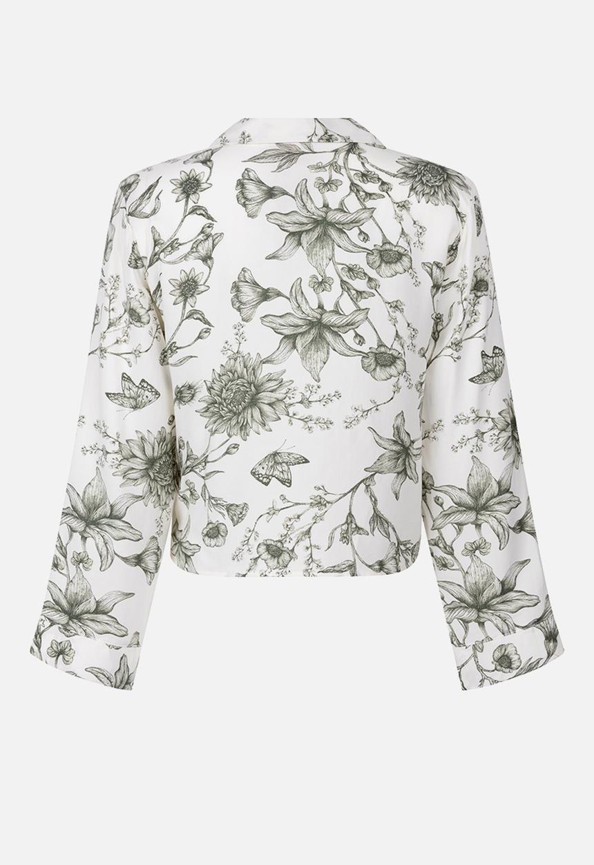 Hunkemoller - Jacket ls viscose storylover - white