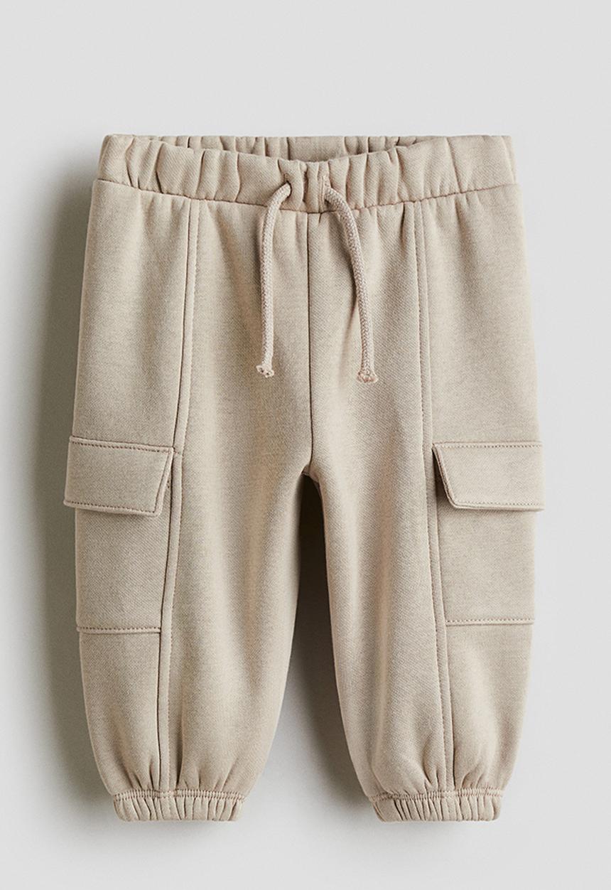 H&M - Brushed-inside cargo joggers - beige